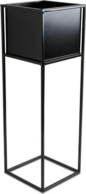 Produktbild von Blumenständer, Stehendes Blumenbeet, Modern, Metall, Loft, Schwarz 70cm