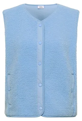 Immagine prodotto di Cecil (304) NOS, gilet imbottito "Teddy" in tessuto solido, colore blu, taglia L