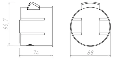Immagine prodotto di Scatola da incasso Kaiser ThermoX LED 9320-20 per apparecchi DA d=81 mm ET fino a 60 mm d=86x70