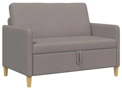 Image de Canapé vidaXL avec rangement, taupe, 122 x 78 x 87 cm, polyester