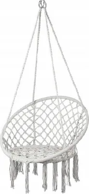 Produktbild von Hängesessel Hängestuhl Outdoor Indoor Garten Hängeschaukel Boho Grau