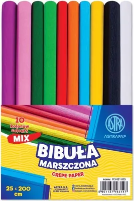 Produktbild von ASTRAPAP Krepp-Papier, 200 x 25cm, 10 Stück, bunt gemischt, 113021033