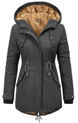 Produktbild von Winterjacke Parka Damenjacke - Gefüttert - Wasserdicht - Mit Kapuze - Mit Reißverschluss
