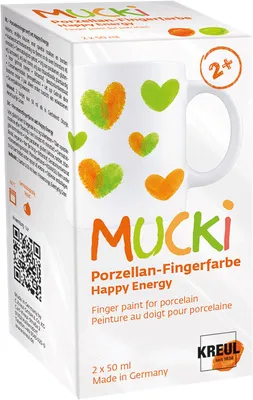 Produktbild von Kreul Kinder MUCKI Porzellan Fingerfarben 2x50ml Set 2 Stück