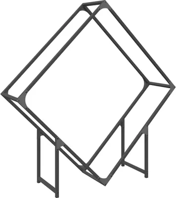 Produktbild von vidaXL Brennholzregal Schwarz 100x25x100 cm Kaltgewalzter Stahl