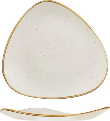 Produktbild von CHURCHILL Stonecast Barley White Teller flach, triangle, ø: 229 mm