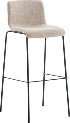 Produktbild von Barhocker im modernen Stil – Hocker – stapelbar, ergonomischer Komfort | Farbe: Creme | Grundfarbe: Schwarz