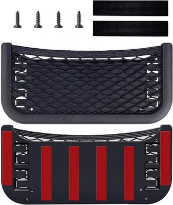 Produktbild von Famanu Aufbewahrungsnetz für die Rückseite des Autositzes, elastisches Mesh-Netz, Set von 2