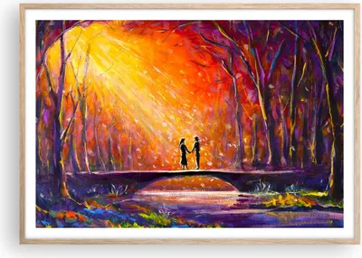 Produktbild von Gerahmtes Poster - Rahmen in heller Eiche - Wald Baum Natur - 100x70 cm - Wand Bild - Wanddeko - Wandbilder - Wandposter - Bilderrahmen - Bilder - Kunstdruck - Wandbild - P2NAA100x70-3965