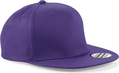 A studio shot of a purple baseball cap.
