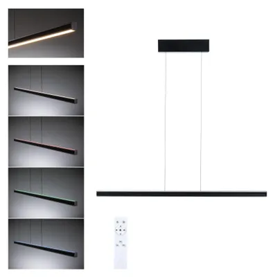 Produktbild von Paulmann LED Pendelleuchte Lesko mit RGBW und Tunable White Schwarz matt