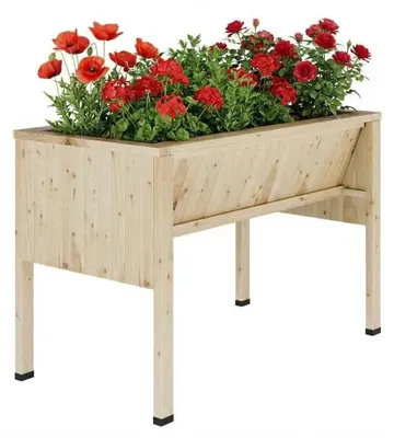 Image de Jardinière surélevée, crochets pour outils inclus, 116,5 x 60 x 77 cm