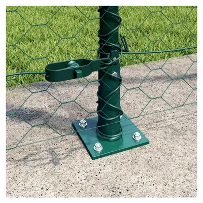 Produktbild von Zaunpfosten Grün 50 x 1,4 m (50 mm Maschenweite) aus Stahl und PVC für Gartenzaun, Hundezaun, Weidezaun und Hühnerzaun