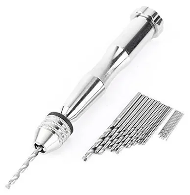 Produktbild von Handbohrer Set 25 Teile, Mini Spiralbohrer 0.3-3.6 mm, Aluminiumlegierung, Für Präzisionsbohrungen