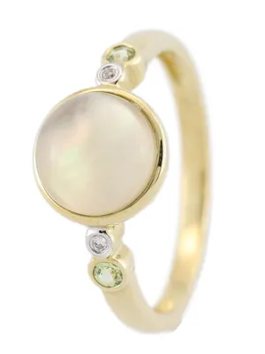 Produktbild von MIAMAR 1120291 Damen Ring 14 Karat (585) Gelbgold Gold weiß 54 (17.2)