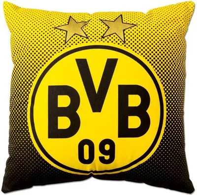 Zdjęcie produktu dla BVB Borussia Dortmund piłka nożna Bundesliga poduszka z mikrofibry 40 x 40 cm logo