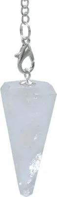 Zdjęcie produktu dla Wahadło z kryształów górskich i łańcuszków czakr - 16 G; 3-4 cm