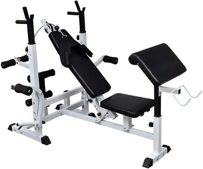 Produktbild von Multifunktionale Trainingsbank Hantelbank Kraftstation Fitnessbank Stahlkonstruktion für vielseitige Muskeltraining