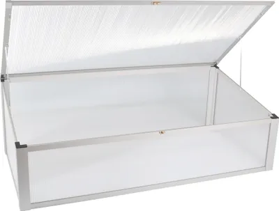 Produktbild von Nativ Frühbeet Aluminium, 56,5 x 110 cm, für Hochbeete, Gemüse- & Kräuteranbau, 35 cm, 5 mm