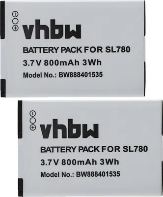 Produktbild von vhbw 2x Akku kompatibel mit Bintec-Elmeg D141 DECT schnurlos Festnetz Telefon (800 mAh, 3,7 V, Li-Ion)