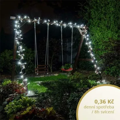 Obrázek produktu pro LED světelný řetěz 20 m, ledově bílá, 120 diod, IP67