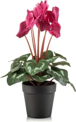 Produktbild von artplants.de Kunstblumen Alpenveilchen VERIANA im Dekotopf, pink, 30cm - Künstliche Zyclamen