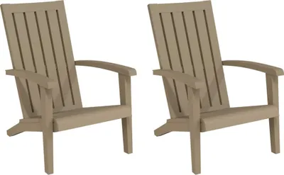 Image de vidaXL Chaises de jardin Adirondack 2 pcs. Marron clair Polypropylène