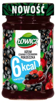 Produktbild von Łowicz Konfitüre aus schwarzen und roten Johannisbeeren ohne Zuckerzusatz 200 g