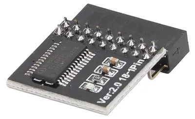 Obrázek produktu pro Bezpečnostní modul TPM 2.0, 18pinový, pro základní desku ASROCK, karta LPC, test aktualizace na Windows 11, černý