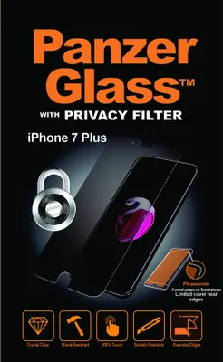 Produktbild von PanzerGlass P2004, Klare Bildschirmschutzfolie, Apple, iPhone 7 Plus, Kratzfest