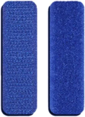 Productafbeelding van Klittenbandstrips - Dubbelzijdig tape - Knutselen en naaien - Extra sterk zelfklevend - 20 stuks 2x7cm - Donkerblauw