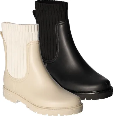 Produktbild von Mustang Damen Stiefelette Chelsea Boot gestrickt Stretch Gummistiefel 1444-503, Größe:39 EU, Farbe:Beige