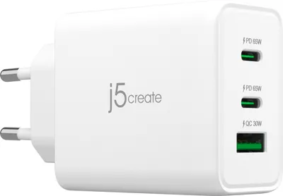 Image de J5Create 65W Gan Usb-C 3-Port Charger Eu (Jup3365-En)