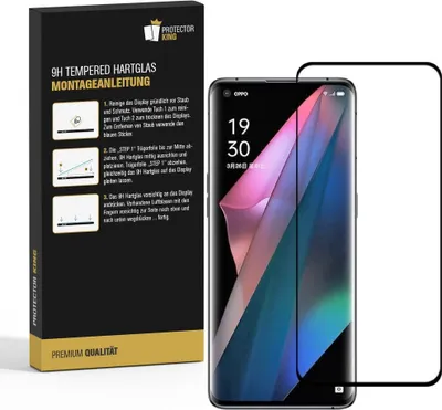 Produktbild von 3x 9H Hartglas für Oppo Find X3 Pro FULL CURVED Displayschutz Panzerfolie 3D Panzerglas Schutzglas Schutzfolie Displayglas Glasfolie