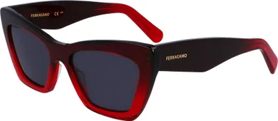 Produktbild von Ferragamo SF929SN Transparent dark red gradient 55/17/145 Damen Sonnenbrillen