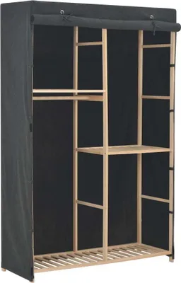 Obrázek produktu pro třípatrová šatní skříň šedá 110 x 40 x 170 cm Látka