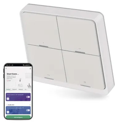 GoSmart Přenosný ovladač scén IP-2004ZW, ZigBee 3.0, 4-tlačítkový