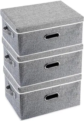 Produktbild von Faltbare Kleidungsaufbewahrung Grau 42x30x23,5cm