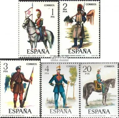 Produktbild von Briefmarken Spanien 1977 Mi 2274-2278 (kompl.Ausg.) postfrisch Militäruniformen