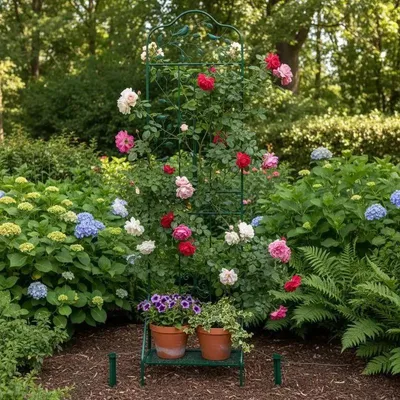 Produktbild von Freistehendes Metallgarten-Gitter für Pflanzen