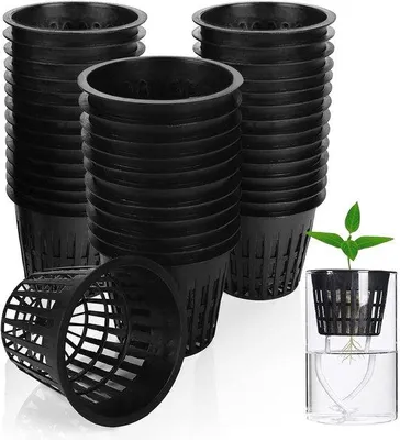 Image de Pots en filet en plastique de 8 cm pour la culture hydroponique