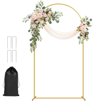 Image de Support décoratif pour événements - Arche en métal doré, 2,2 mètres