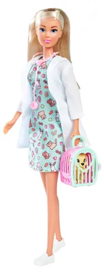 Productafbeelding van Simba Steffi Love Dierenarts, pop met hond, 29 cm, vanaf 3 jaar