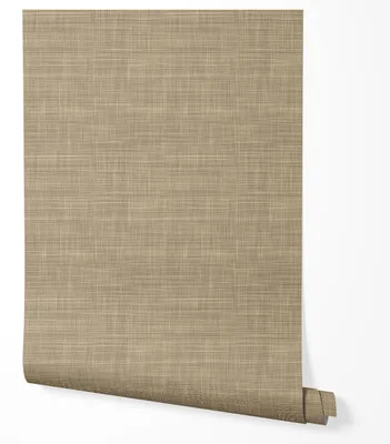 Immagine prodotto di Carta da parati in tessuto non tessuto tinta unita marrone effetto lino 5m x 0.5m