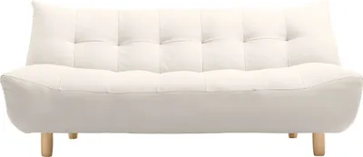 Produktbild von Miliboo - Design-Schlafsofa skandinavisch Beige und Eiche YUMI