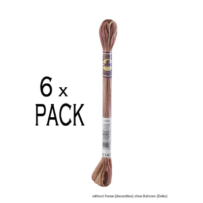 Immagine prodotto di 6x Filo da ricamo DMC Mouline Variations 417F -4140, 6 veli, 8m, PU