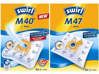 Produktbild von Swirl M 40, Orange, Weiß, Miele S 2 - S 2000... 2999, Miele S 400i - S 456i, S 600 - S 658 series, Box, 166 mm, 234 mm, 74 mm