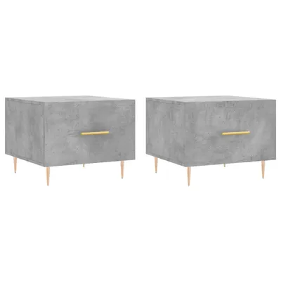 Produktbild von Couchtische 2 Stk. Betongrau 50x50x40 cm Holzwerkstoff