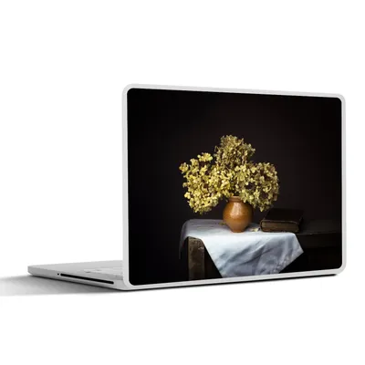 Produktbild von MuchoWow® Laptop Aufkleber Sticker Cover Getrocknete Blumen - Vase - Stilleben 31x22.5 cm - Laptop-Deko