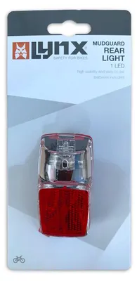 Immagine prodotto di Luce posteriore Lynx LED Luce per bicicletta da città, posteriore, senza fili, batterie incluse